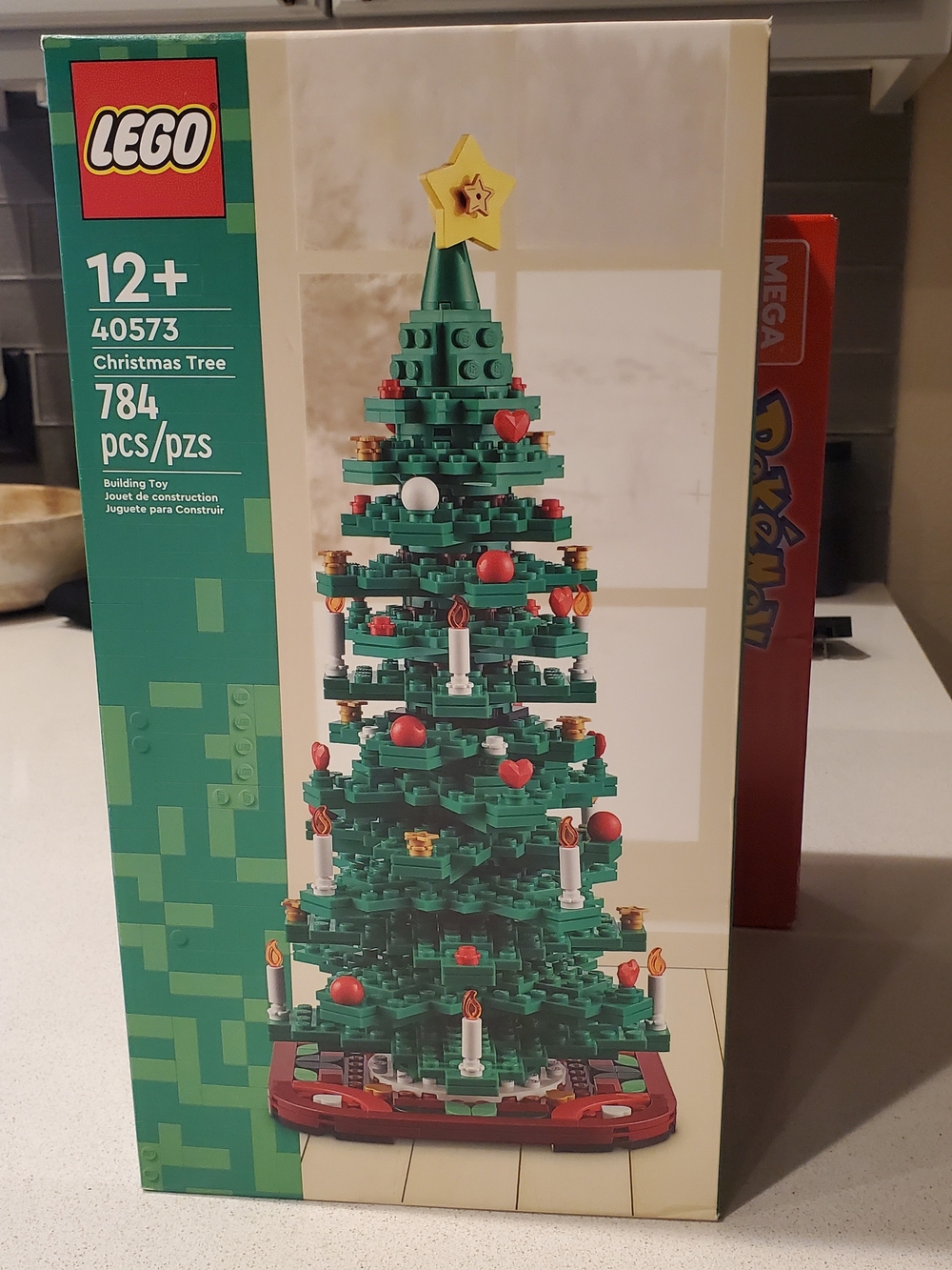 New in box. Lego Christmas Tree Set with Green, Red, Gold and White Elements